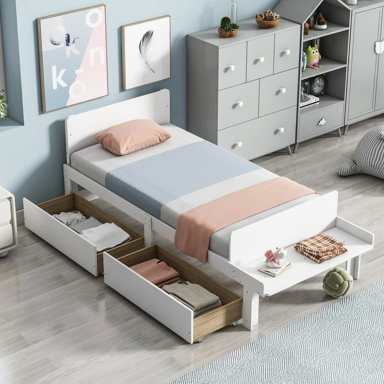 Girls bed with drawers hotsell