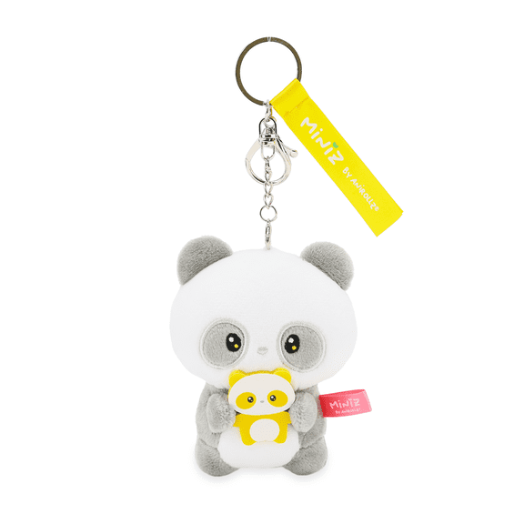 Miniz by Anirollz Pandaroll Mini-Me Plush Charm – Cute Panda Keychain – Kawaii Collectible Accessory for Bags, Kids & Adults – Pocket-Sized Toy