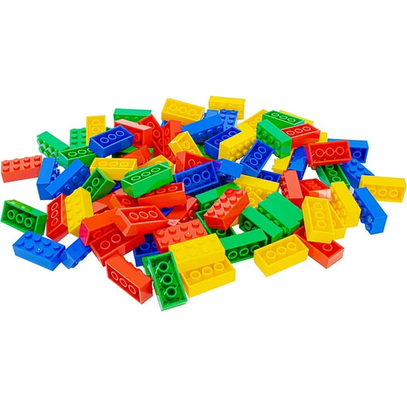 Minizfigs Classic 2x4 Building Brick Play Set - 100 pcs - Compatible with All Major Brands