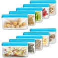 thumbnail image 1 of Minizmin 5/8/10 Pack Dishwasher Safe Reusable Ziplock Bags Silicone, Leakproof Reusable Freezer Bags, BPA Free Reusable Storage Bags for Lunch Marinate Food Travel, 1 of 8