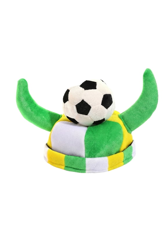 Carnival Festival Soccer Cap Bull Head Decoration Cheer Prop Hat ForWorld Cup Party Celebration Sports Events,Green