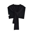 thumbnail image 1 of Minjewel Ladies' Fashionable Thick Knitted Cape, Versatile Outer Shawl for Women, Warm Winter Cape Shawl, Cozy Soft Wrap for Cold Weather, Stylish Holiday or Daily Wear,Black, 1 of 3