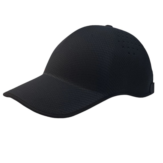 Minjewel Mens Seamless Quick Drying Baseball Cap One-Piece Molded Outdoor Breathable Hat For Running Hiking Sports,Black