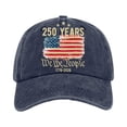 thumbnail image 1 of Minjewel Unisex 250th Anniversary Patriotic Baseball Cap Distressed Washed With "250 YEARS" Text Retro Adjustable Hat For Celebration,Navy, 1 of 7