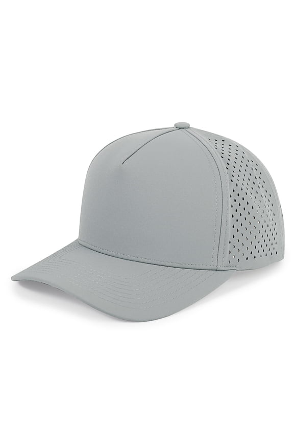 Unisex Quick Drying Baseball Cap - 5-Panel Breathable Sports Hat for Men and Women, Lightweight Moisture-Wicking Cap for Outdoor Activities, Performance Vented Cap,Light Gray