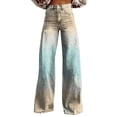 thumbnail image 1 of Minjewel Wide Leg Pants for Women Vintage Floral High - Waisted Baggy Pants Loose with Pockets, Palazzo Pants for Women Retro Boho Summer Style, Pants for Women for Vacation,Sky Blue M, 1 of 3