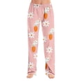 thumbnail image 1 of Minjewel Women's Rabbit Print Pants, Fashion Loose Fit Casual Lounge Sleepwear without Drawstring, Comfortable Elastic Waist Home Sleep Bottoms for Women,Pink,2XL, 1 of 8