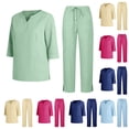 thumbnail image 1 of Minjewel Women's Short Sleeve Round Neck Scrubs for Women Set with Pockets, Breathable Scrub Set for Nurses, Caregivers & Medical Professionals,Hot Pink S, 1 of 7