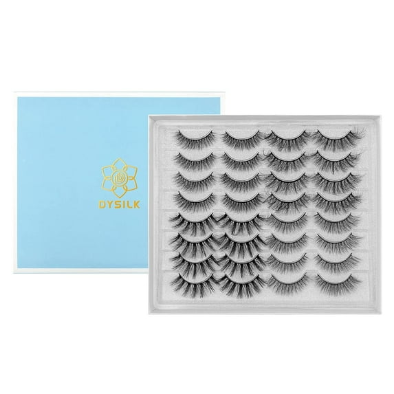 Mink Eyelashes - False Eyelashes 3 Pairs 6D Mink Lashes - Wispy Lashes Natural Look Faux Mink Eyelashes Dramatic Lashes Fluffy Cat Eye Reusable Lashes Pack Extension |002-0.6 inch