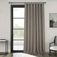 thumbnail image 1 of Mink Faux Linen Extra Wide Room Darkening Curtain (1 Panel), Mink, 100W X 120L, 1 of 11