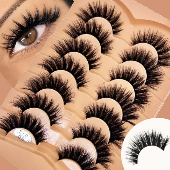 Mink Lashes Full Volume False Eyelashes 18mm Dramatic Faux Mink Eyelashes Natural Look Cat Eye Volume Eye Lashes Multipack