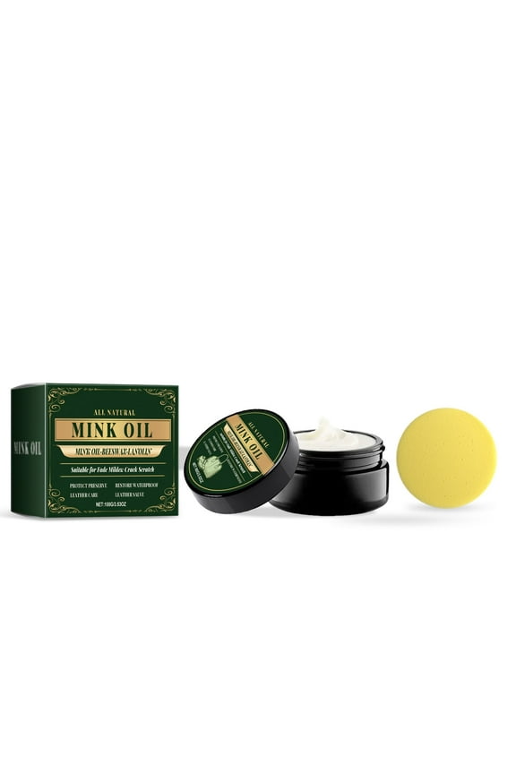 Mink Oil for Leather Boots, Boot Leather Care Kit, Leather Shoe Care Kit for Cowboy Boots, Work Boots, Leather Conditioner and Cleaner All-Natural Waterproof Soften and Restore Shoes