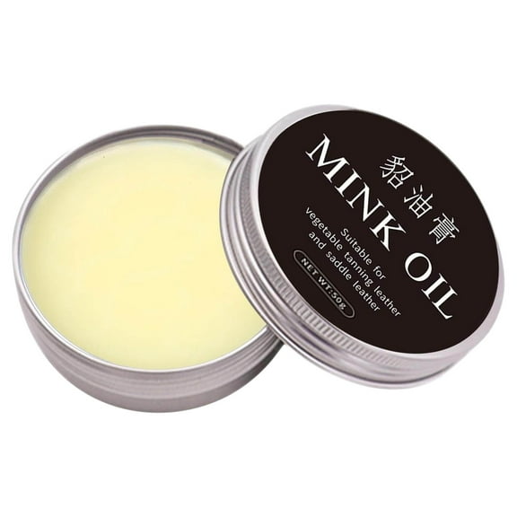 Mink Oil Leather Conditioner Cleaner for Leather Boots, Mink Oil Kit 1.76 Oz, All-Natural Waterproof Soften and Restore Shoe, Boot, Saddle, Jacket, Purse, Glove, Vinyl and Leather Products