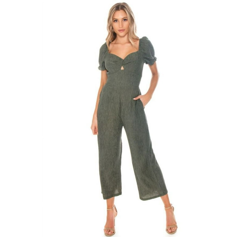Mink Pink Green Twist Front Jumpsuit Large Walmart