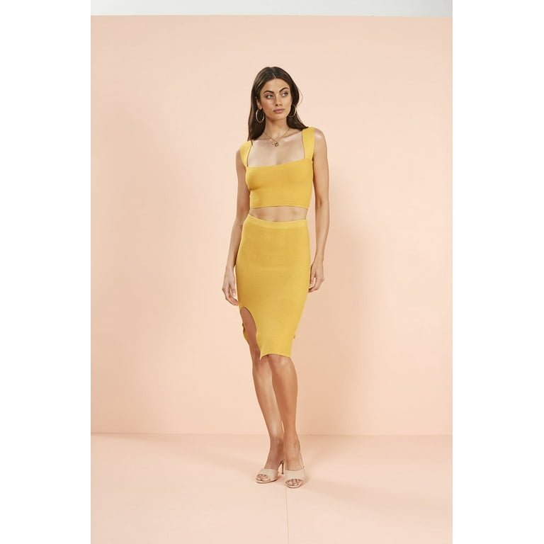 Minkpink clearance yellow skirt