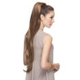 thumbnail image 1 of Mink Ponytail Color T27/613 - Sepia Wigs 30" Long Layered Drawstring Straight Heat Friendly Synthetic African American Pony Bun Hair Piece Ariana Cola de Caballo, 1 of 2