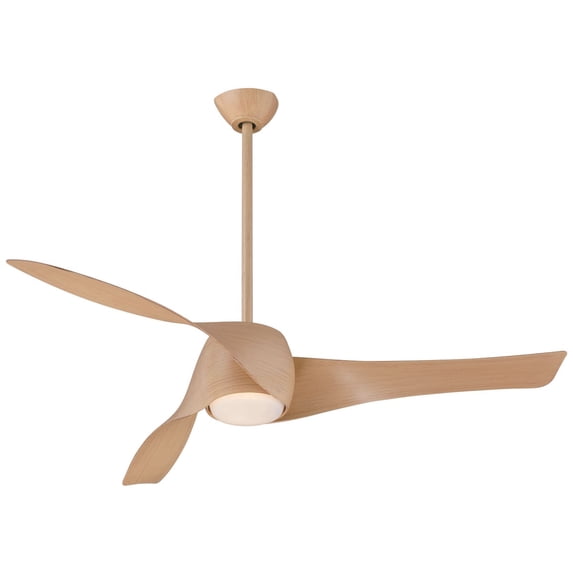 minka-aire f803l-mp, artemis led maple 58" ceiling fan with light & wall control