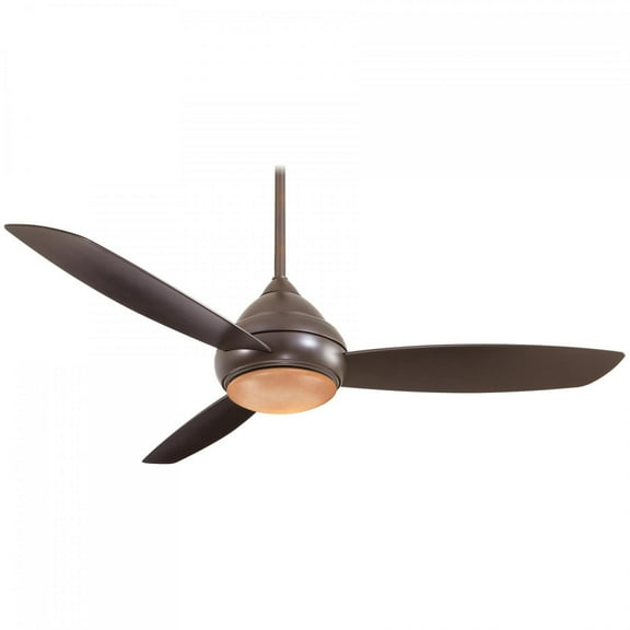 Minka-Aire Concept I Wet 58-Inch 3-Blade Ceiling Fan in Oil Rubbed Bronze Finish W/ Oil Rubbed Bronze Blades & Pietra Glass - F477L-ORB