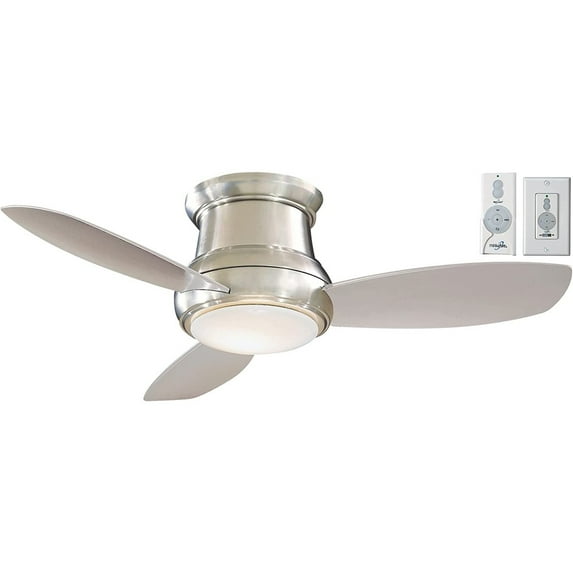 Minka-Aire Concept™ II - LED 44" Ceiling Fan with 3 blades - Brushed Nickel w/ Extra Wall Control - F518L-BN-W