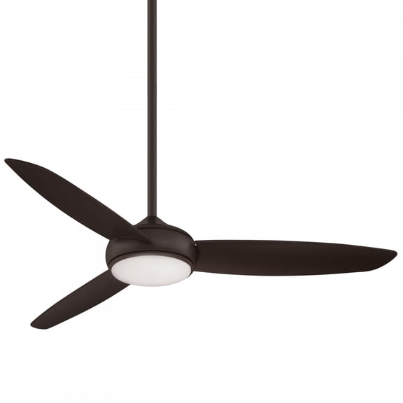 Minka-Aire Concept IV 54-Inch 3-Blade LED Smart Ceiling Fan in Oil Rubbed Bronze Finish W/ Oil Rubbed Bronze Blades & Etched Opal Glass - F465L-ORB