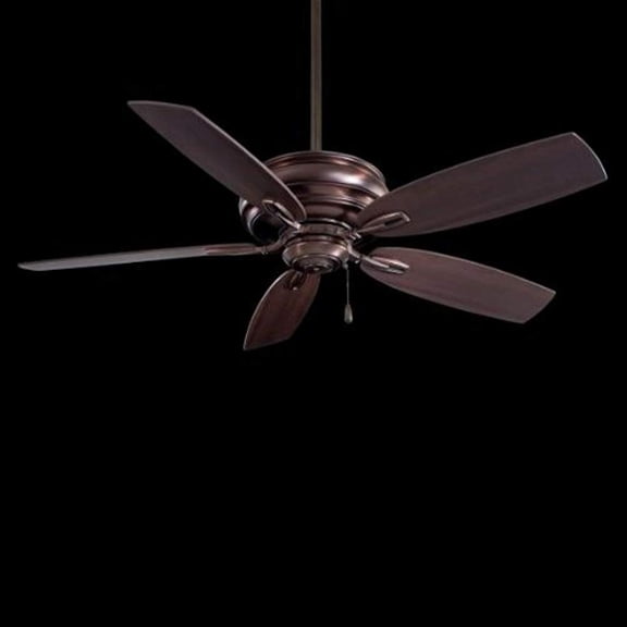 Minka-Aire F614-DBB Downrod Mount, 5 Wood Finish Blades Ceiling fan, Dark Brushed Bronze
