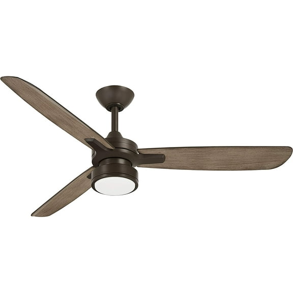 Minka-Aire F727-ORB/SG Rudolph Contemporary 52" Ceiling Fan, Oil-Rubbed Bronze with 3 Seashore Grey Blades, 4 Speed Reversible Quiet Motor (Includes Wall Control, 6" Downrod, LED Light Kit K9727L)