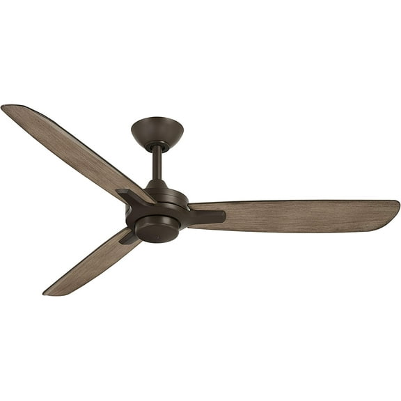 Minka-Aire F727-ORB/SG Rudolph Protruding Mount Farmhouse Style Ceiling Fan, Oil-Rubbed Bronze Finish with Three Seashore Grey Blades