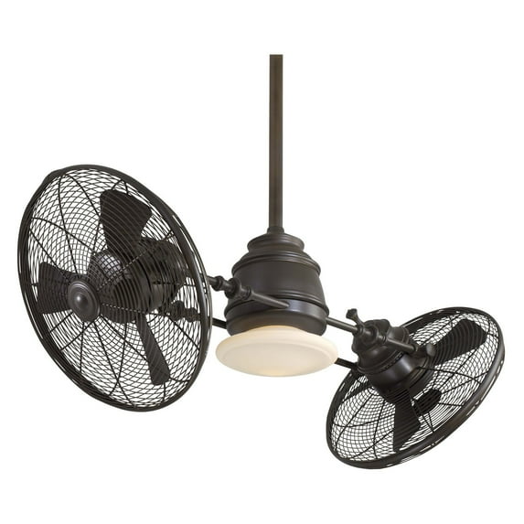 F802-ORB-Minka Aire Fans-Vintage Gyro - Ceiling Fan with Light Kit in Traditional Style - 16.75 inches tall by 42 inches wide-Oil Rubbed Bronze