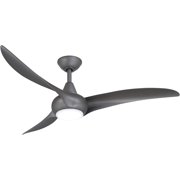 Minka-Aire F844-GS Light Wave 52 Ceiling Fan with LED Light and Remote, Graphite Steel