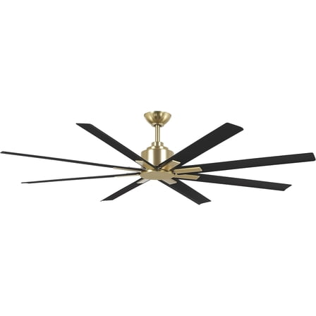 Minka-Aire F896-65-SBR/CL Xtreme H2O 65" Ceiling Fan, Soft Brass and Coal
