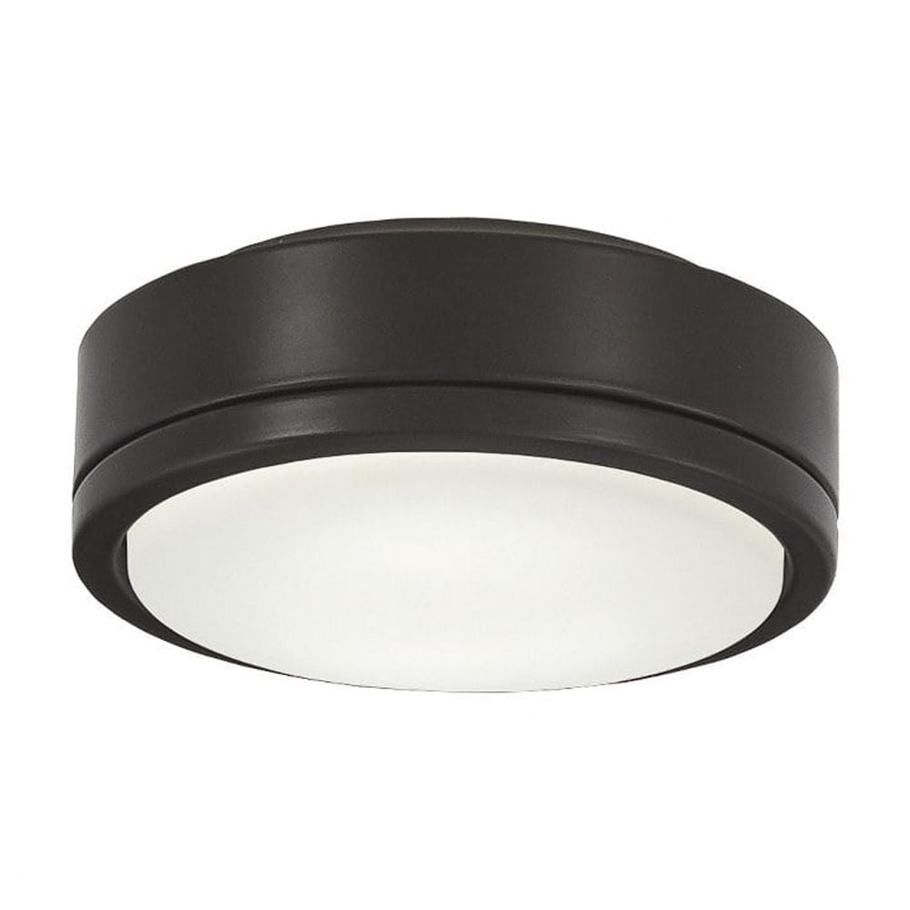 Coal Black LED Ceiling Fan Light Kit with Etched Glass