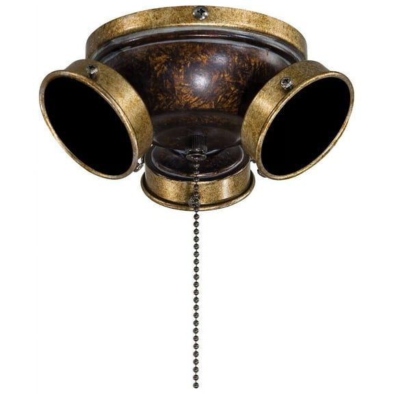 Minka Aire K35-MCG  3 Light Mottled Copper with Gold Highlights Ceiling Fan Light Fixture