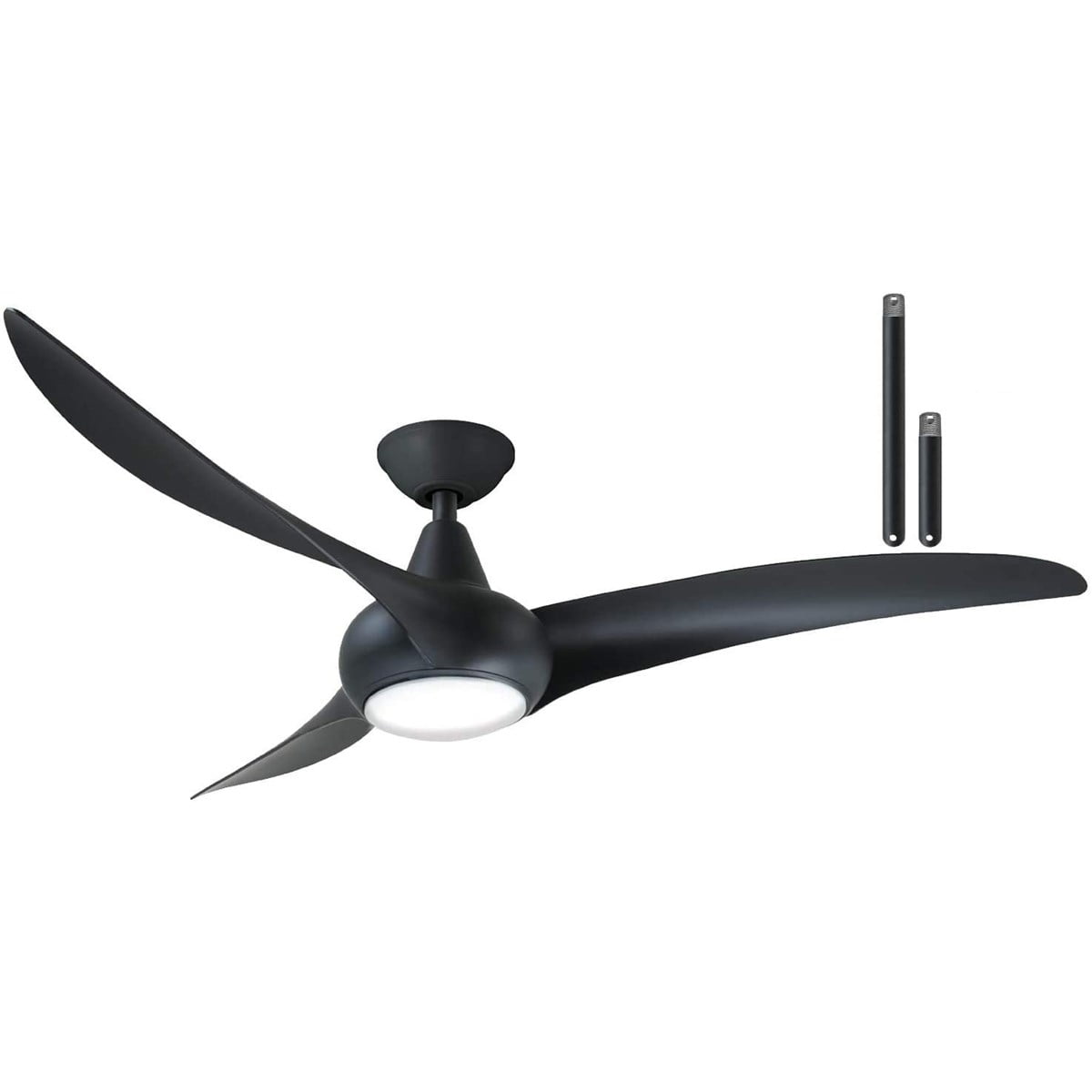 MinkaAire Light Wave 52" LED Ceiling Fan with blades Coal w/ Extra