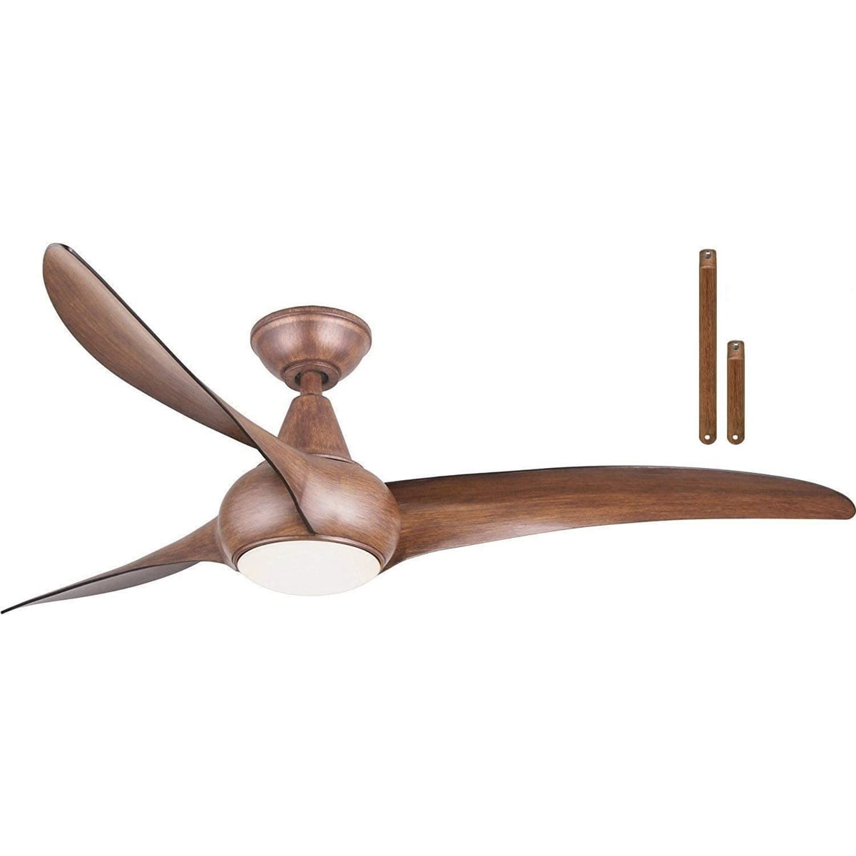 Minka-Aire Light Wave Ceiling Fan with Light Distressed Koa Remote ...