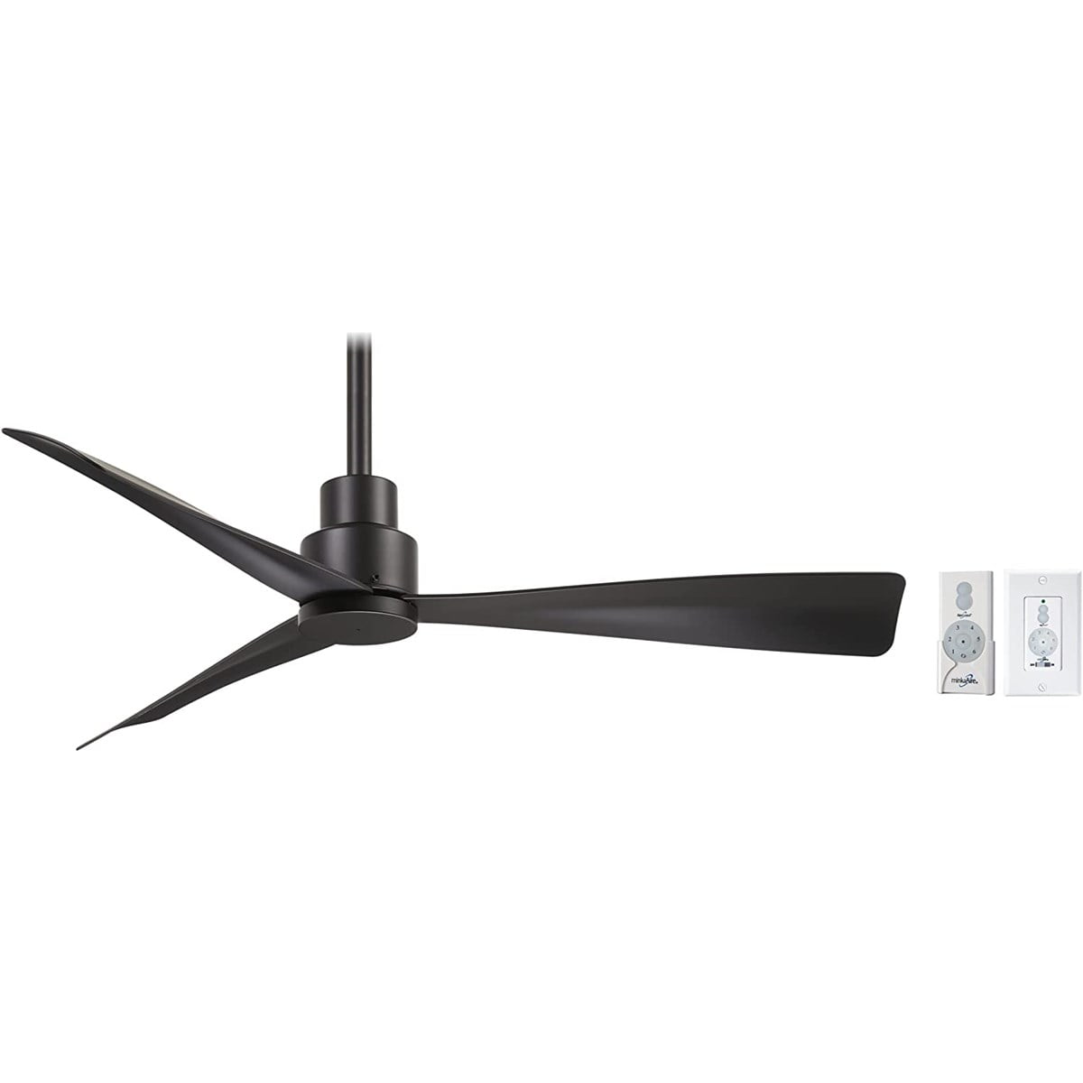 Minka-Aire Simple 44" Ceiling Fan with 3 blades - Coal w/ Extra Wall Control - F786-CL-W