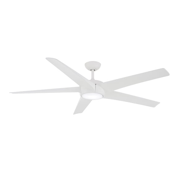 Minka Aire Skymaster 65" Flat White LED Ceiling Fan with Remote Control