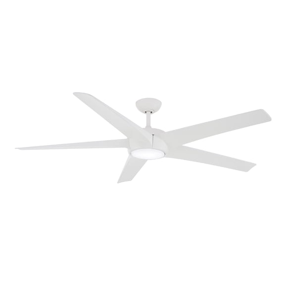 Minka Aire Skymaster 65" Flat White LED Ceiling Fan with Remote Control