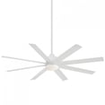 thumbnail image 1 of Minka-Aire Slipstream 65-Inch 8-Blade LED Ceiling Fan in White Finish W/ Flat White Blades & Etched Opal Glass - F888L-WHF, 1 of 3