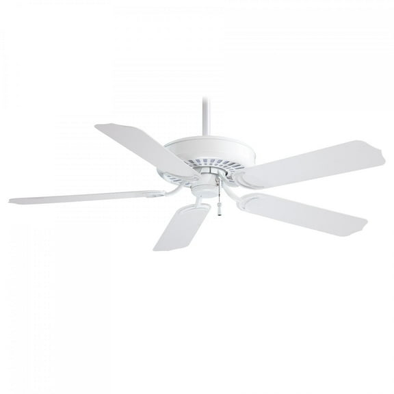 Minka-Aire Sundance 52-Inch 5-Blade Ceiling Fan in White Finish W/ White All Weather Blades - F571-WH