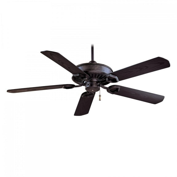 Minka-Aire Sundowner 54-Inch 5-Blade Ceiling Fan in Heritage Finish W/ Black Blades - F589-HT