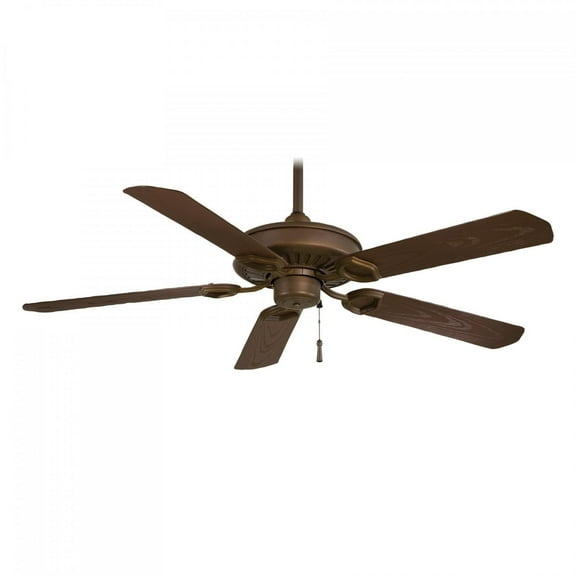 Minka-Aire Sundowner 54-Inch 5-Blade Ceiling Fan in Oil Rubbed Bronze Finish W/ Dark Maple Blades - F589-ORB