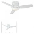 thumbnail image 1 of Minka-Aire Traditional Concept 44-Inch 3-Blade LED Ceiling Fan in White Finish W/ White Blades & Opal Glass - F593L-WH, 1 of 2