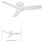 Minka-Aire F594L-PW Traditional Concept 52" Outdoor Ceiling Fan with LED Light and Wall Control, Pewter