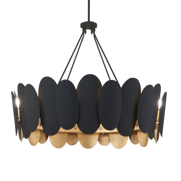 Minka Lavery 1418 Vailen 12 Light 36" Wide Multi Light Pendant - Dark Matte Black /