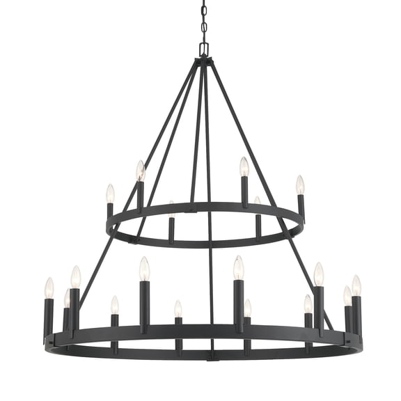 Minka Lavery 1717-66A Dutton 18 Light 43" Wide Taper Candle Style Chandelier - Coal