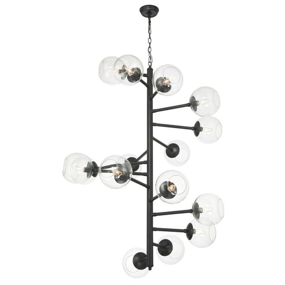 Minka Lavery 1894 Millikan 15 Light 39" Wide Multi Light Pendant - Coal