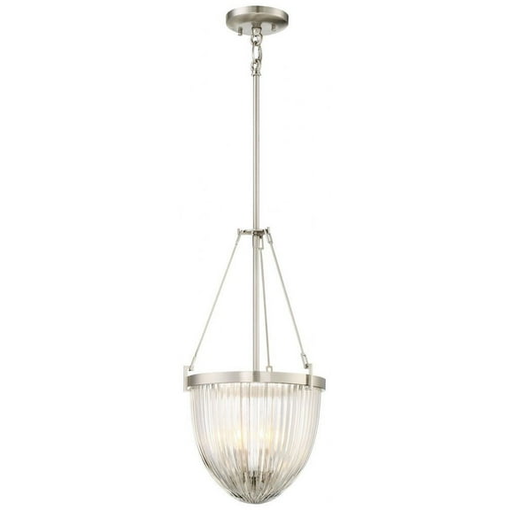 Minka Lavery 2323-84 Atrio 11.25" 3 Light Pendant in Brushed Nickel