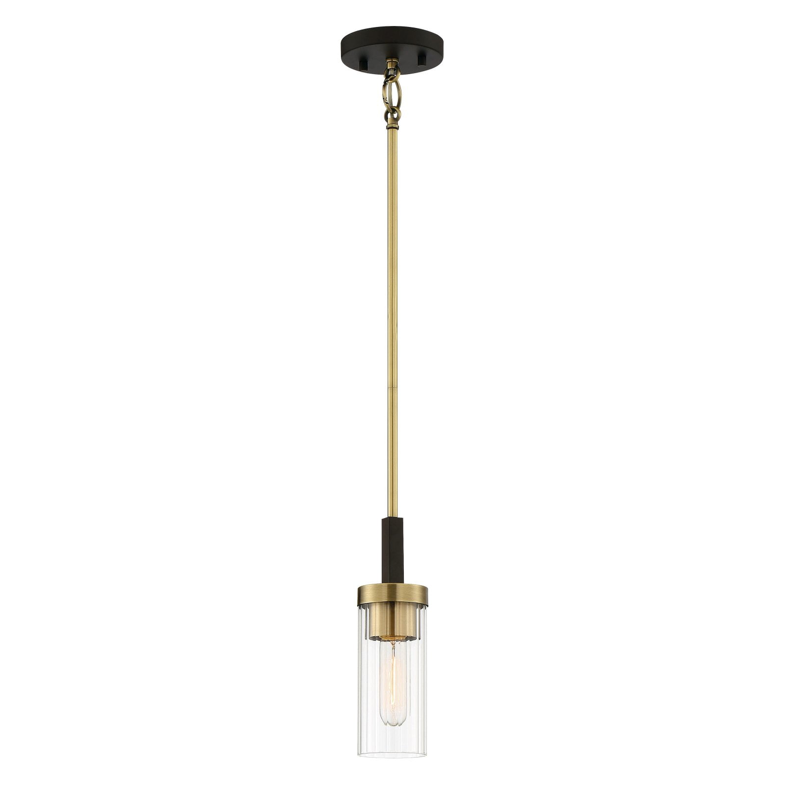 Ainsley Court Aged Bronze Mini Pendant with Clear Glass Shade