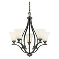 thumbnail image 1 of Minka Lavery 3285-589 Shadowglen 5 Light Chandelier in Lathan Bronze W/ Gold, 1 of 2