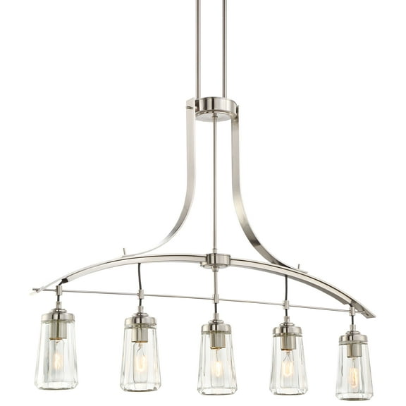 Minka Lavery 3306-84 Poleis 39" 5 Light Island Pendant in Brushed Nickel